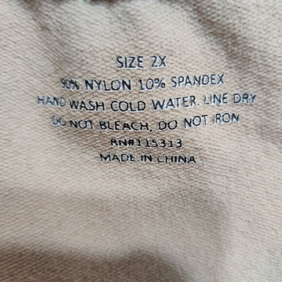 Shapewear 2X Womens Plus Size Tank Top Beige Seamless Compression Tummy Control - Picture 8 of 9